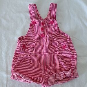 OshKosh B'gosh Pink Striped Kids Overalls